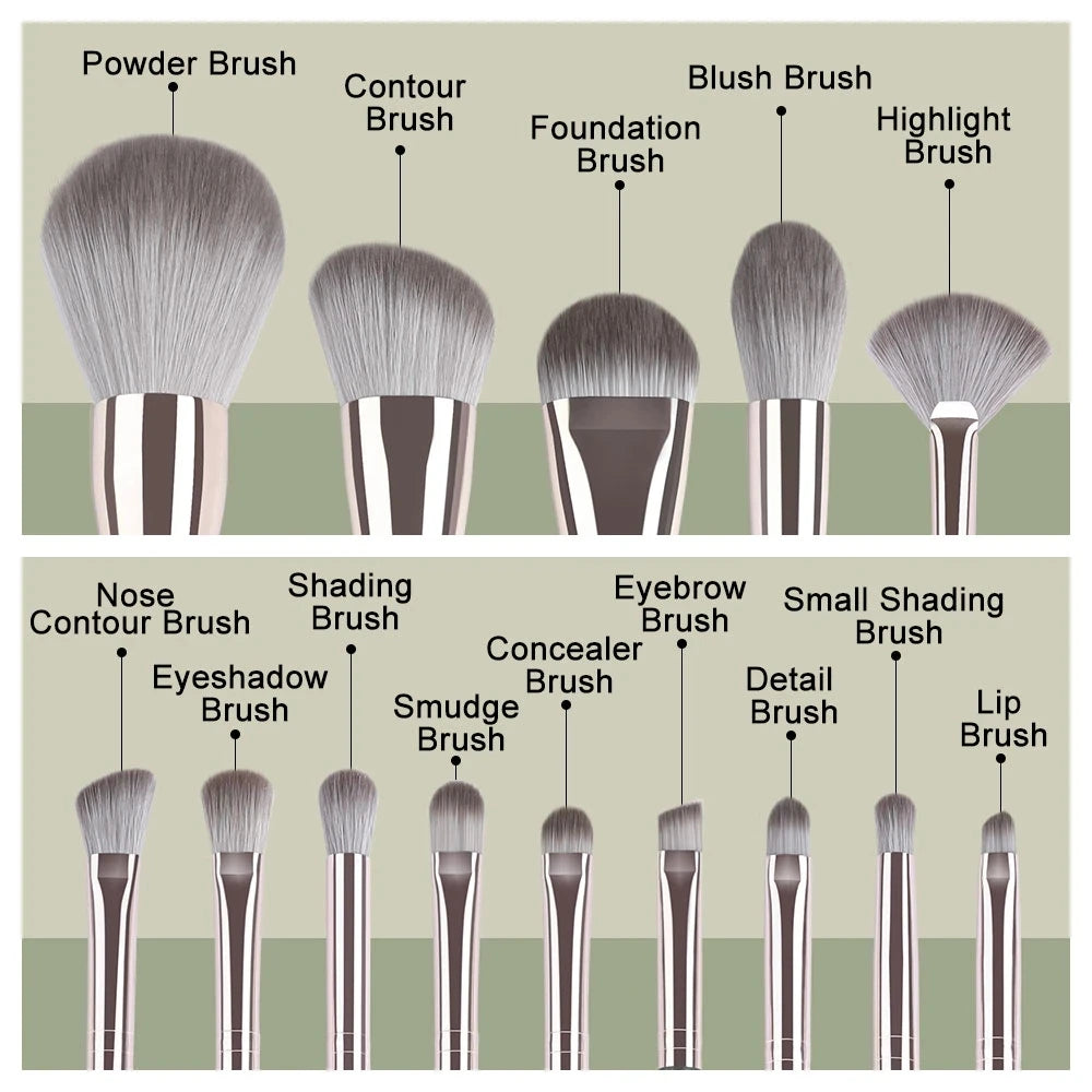 13Pcs-14Pcs Makeup Brushes Soft Fluffy Makeup Tools Cosmetic Powder Eye Shadow Foundation Blush Blending Beauty Make Up Brush
