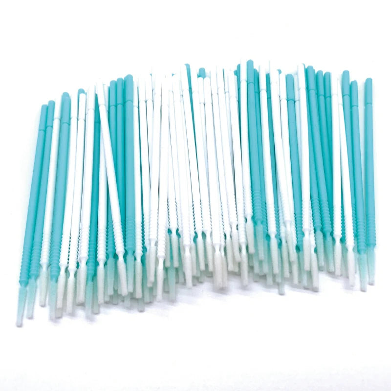 100PCS/Pack Long Head Bendable Micro Brushes Disposable Microbrush Applicator Eyelash Mascara Glue Cleaning Brush Makeup Tools