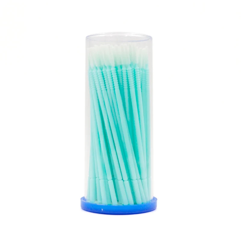 100PCS/Pack Long Head Bendable Micro Brushes Disposable Microbrush Applicator Eyelash Mascara Glue Cleaning Brush Makeup Tools