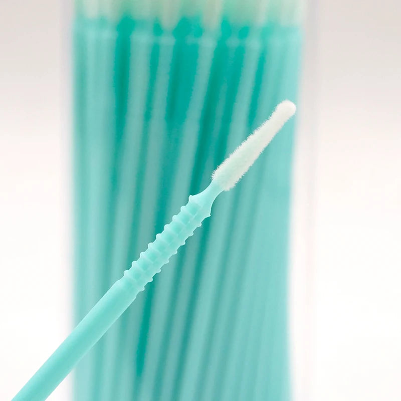 100PCS/Pack Long Head Bendable Micro Brushes Disposable Microbrush Applicator Eyelash Mascara Glue Cleaning Brush Makeup Tools