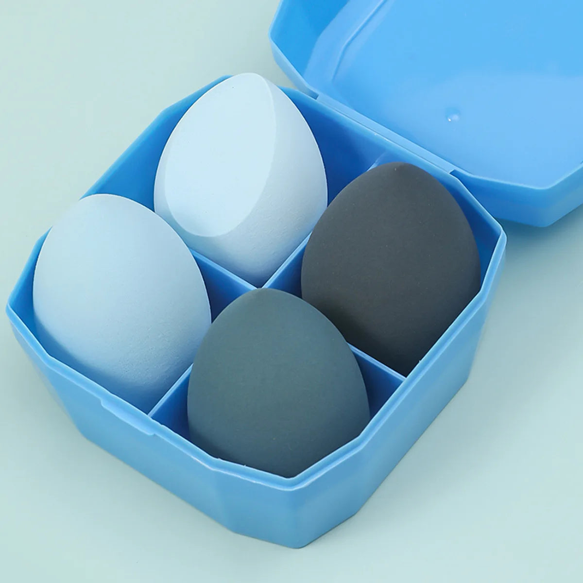 4Pcs Makeup Sponge Powder Puff Dry and Wet Combined Beauty Foundation Tools Cosmetic Ball Powder Puff Bevel Cut Make Up Sponge