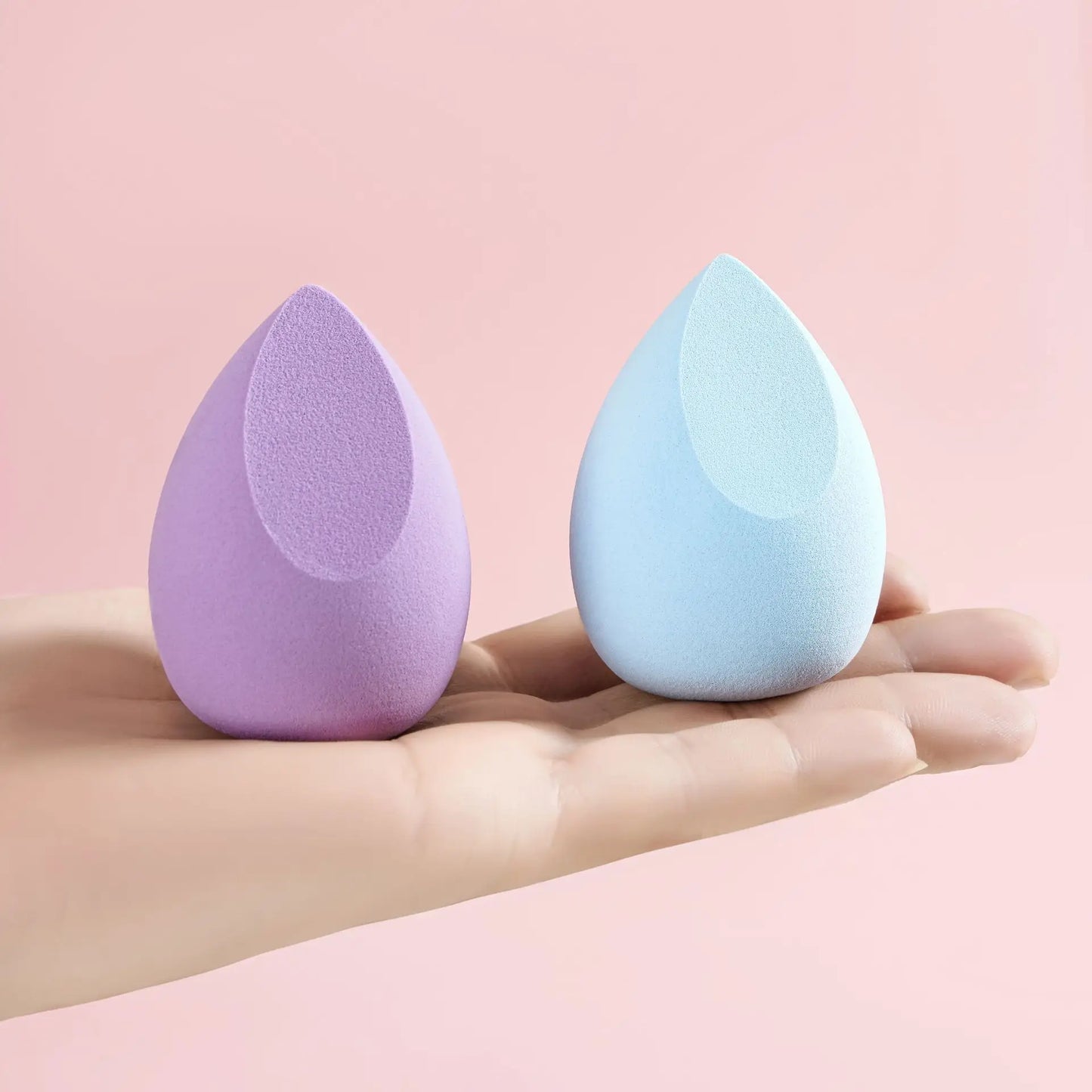 4Pcs Makeup Sponge Powder Puff Dry and Wet Combined Beauty Foundation Tools Cosmetic Ball Powder Puff Bevel Cut Make Up Sponge