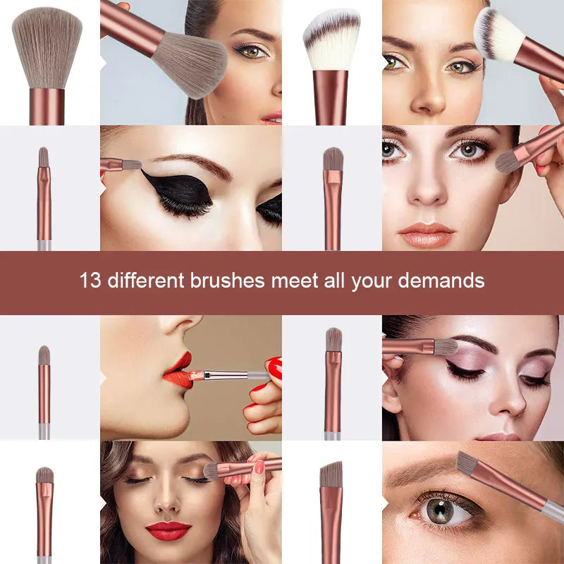 13Pcs-14Pcs Makeup Brushes Soft Fluffy Makeup Tools Cosmetic Powder Eye Shadow Foundation Blush Blending Beauty Make Up Brush