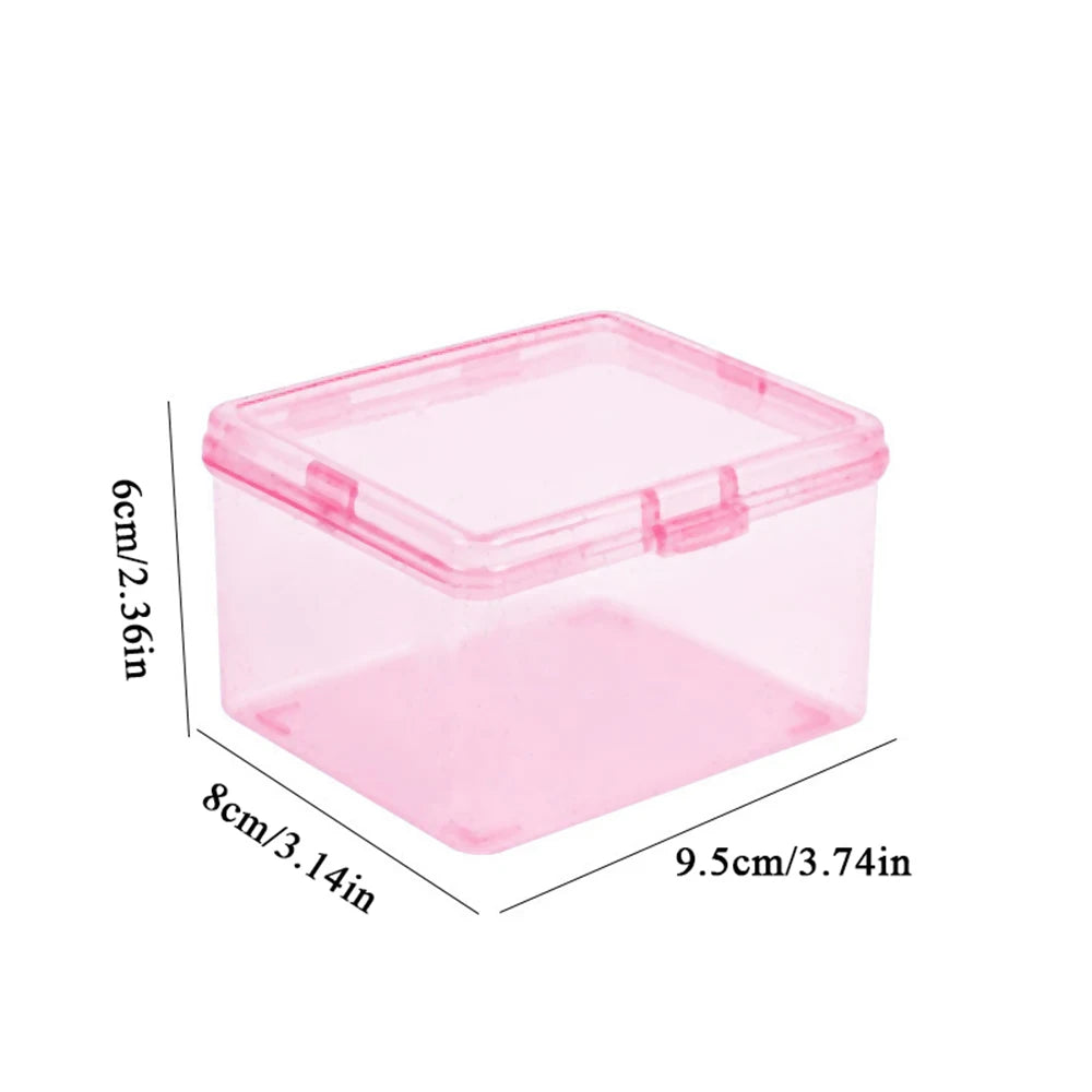 Household Storage Supplies Cotton Swab Storage Box Portable Travel Toothpick Band-aid Box Small Object Transparent Storage Box