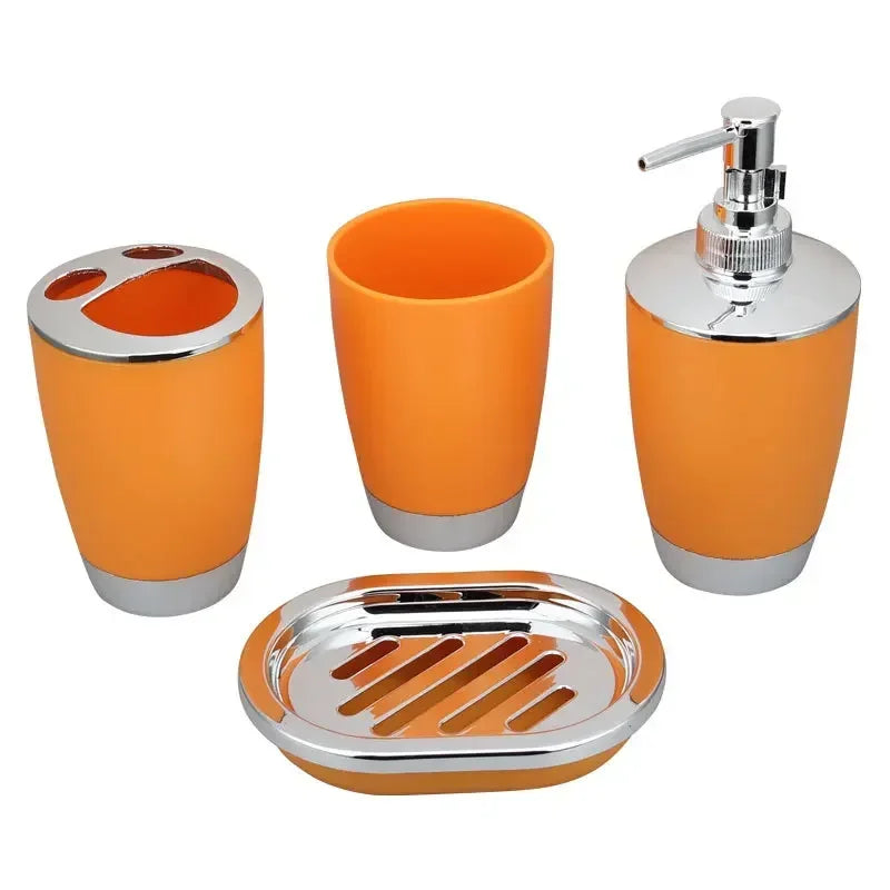 4piece Bathroom Accessories, Toothbrush Holder, Toothbrush Cup, Liquid Dispenser, Soap Box, Bathtub Shower Storage Supplies