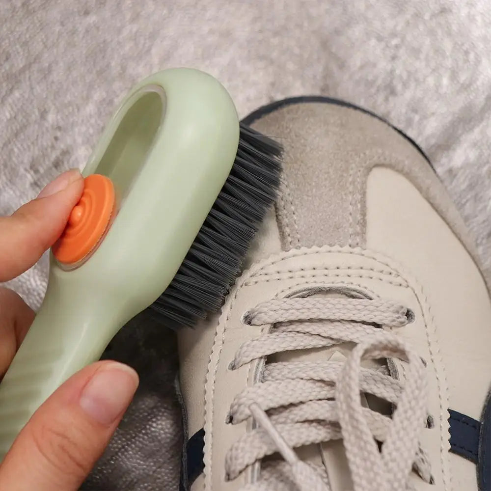 Household Cleaner Tools Liquid Shoe Brush Shoe Clothing Board Brush Soap Dispenser Cleaning Brush Plastic Clothes Brush