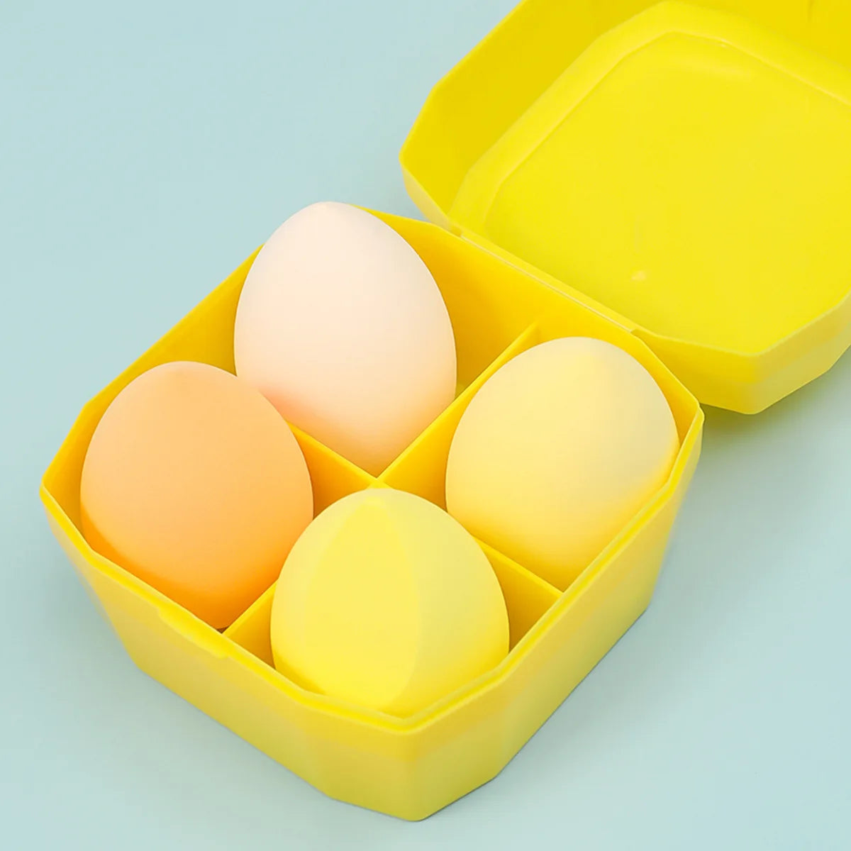 4Pcs Makeup Sponge Powder Puff Dry and Wet Combined Beauty Foundation Tools Cosmetic Ball Powder Puff Bevel Cut Make Up Sponge