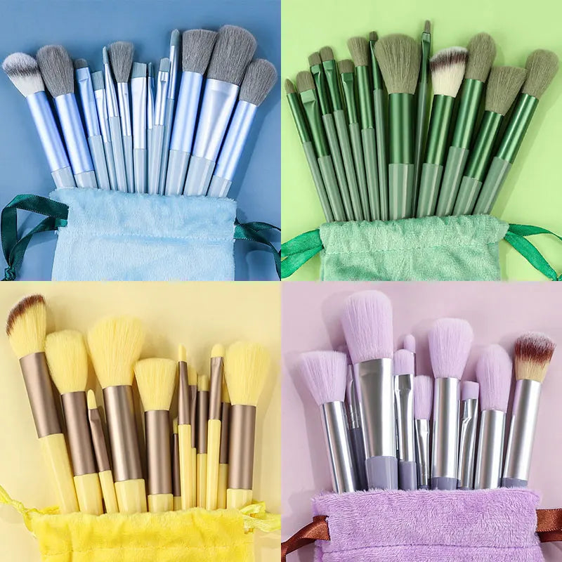 13Pcs-14Pcs Makeup Brushes Soft Fluffy Makeup Tools Cosmetic Powder Eye Shadow Foundation Blush Blending Beauty Make Up Brush