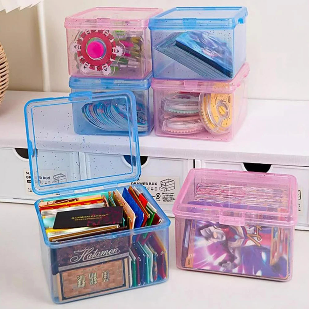 Household Storage Supplies Cotton Swab Storage Box Portable Travel Toothpick Band-aid Box Small Object Transparent Storage Box