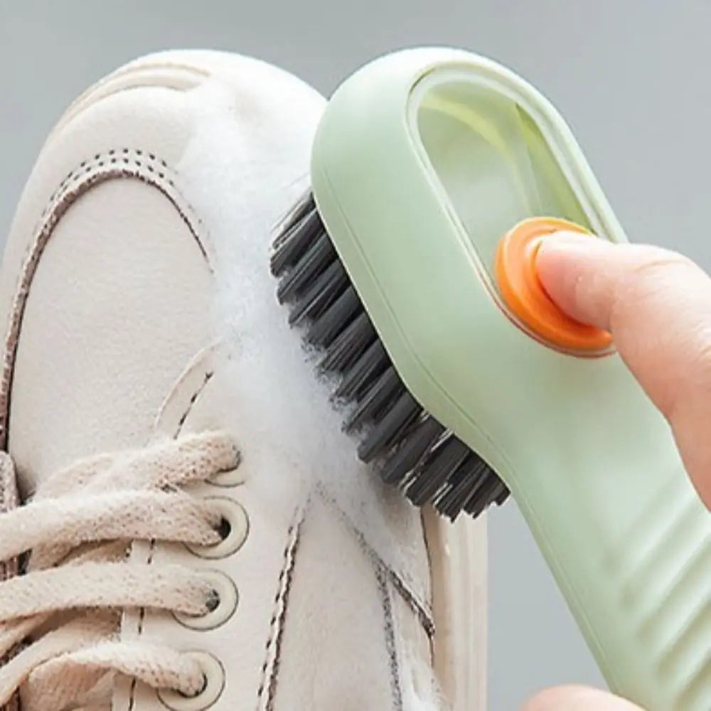 Household Cleaner Tools Liquid Shoe Brush Shoe Clothing Board Brush Soap Dispenser Cleaning Brush Plastic Clothes Brush