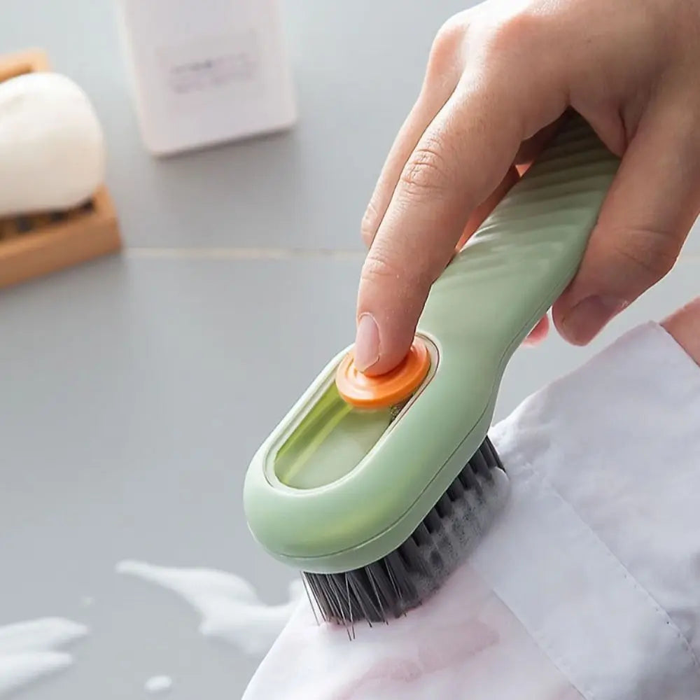 Household Cleaner Tools Liquid Shoe Brush Shoe Clothing Board Brush Soap Dispenser Cleaning Brush Plastic Clothes Brush