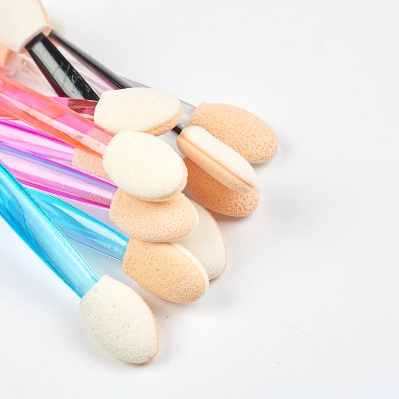 20/40pcs Nail Powder Brushes Sponge Double Sided Applicator Mirror Chrome Pigment Disposable Sponge Stick Cosmetic Makeup Tools