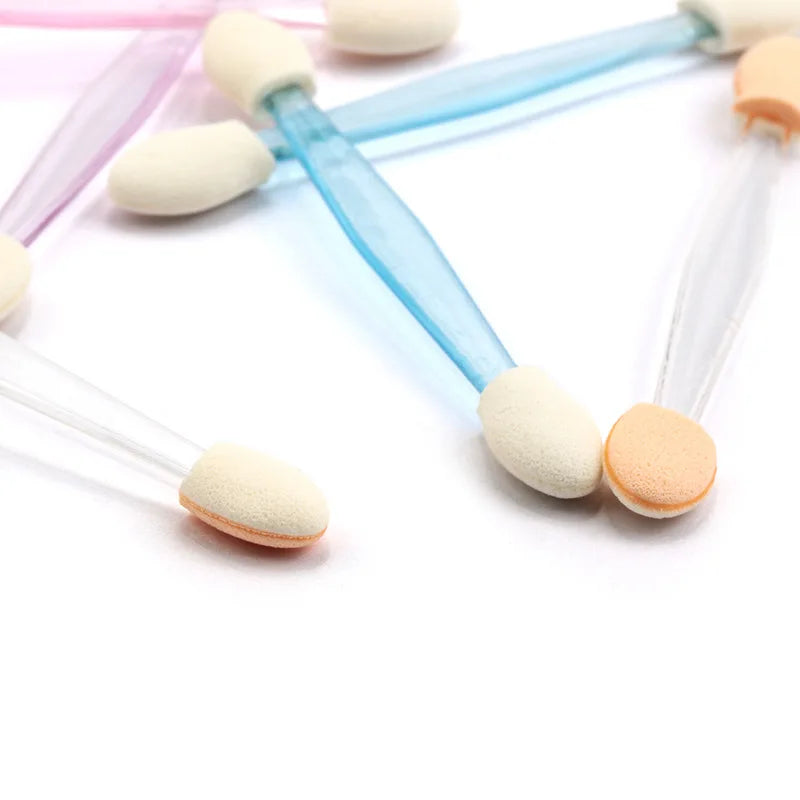 20/40pcs Nail Powder Brushes Sponge Double Sided Applicator Mirror Chrome Pigment Disposable Sponge Stick Cosmetic Makeup Tools