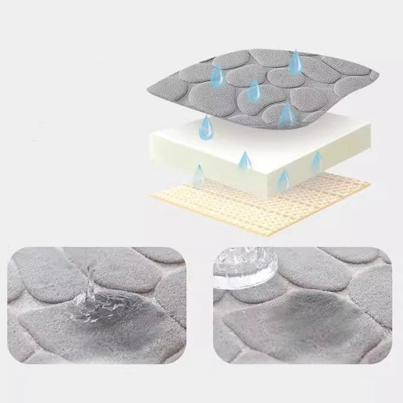 Bathroom Floor Mat Absorbent Floor Mat Bathroom Door Door Toilet Quick-drying Non-slip Carpet Door Mat Entry Mat