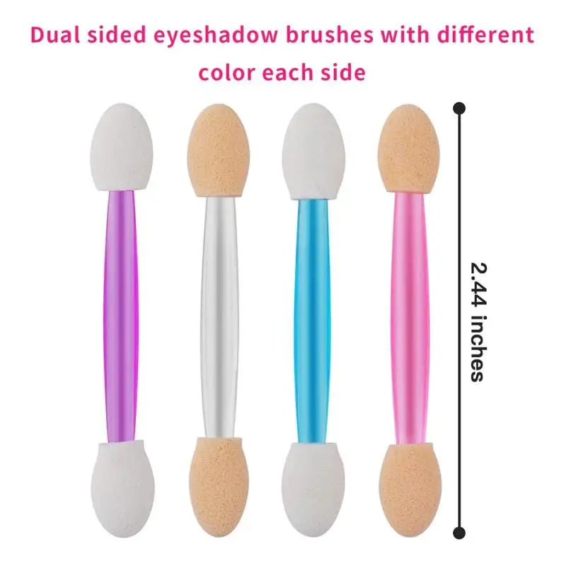 20/40pcs Nail Powder Brushes Sponge Double Sided Applicator Mirror Chrome Pigment Disposable Sponge Stick Cosmetic Makeup Tools