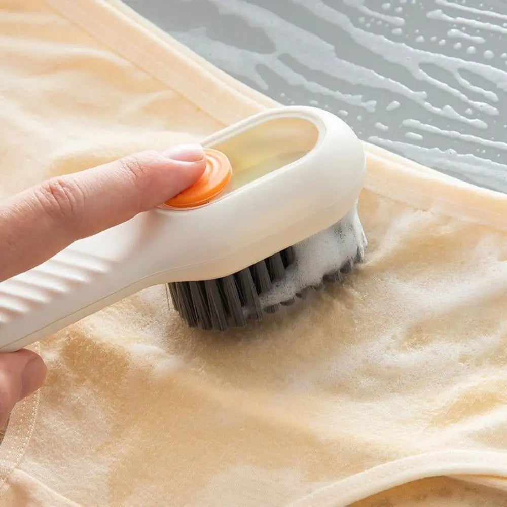 Household Cleaner Tools Liquid Shoe Brush Shoe Clothing Board Brush Soap Dispenser Cleaning Brush Plastic Clothes Brush