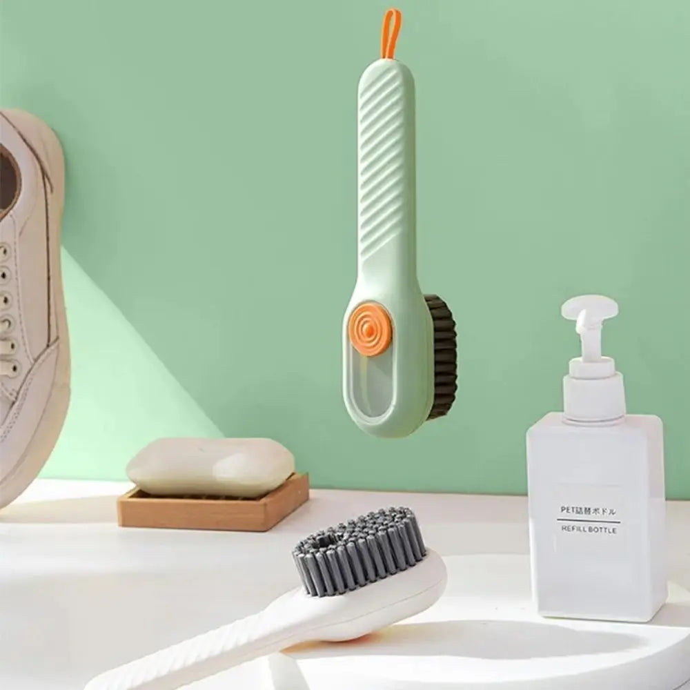 Household Cleaner Tools Liquid Shoe Brush Shoe Clothing Board Brush Soap Dispenser Cleaning Brush Plastic Clothes Brush