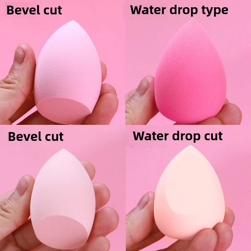 4Pcs Makeup Sponge Powder Puff Dry and Wet Combined Beauty Foundation Tools Cosmetic Ball Powder Puff Bevel Cut Make Up Sponge