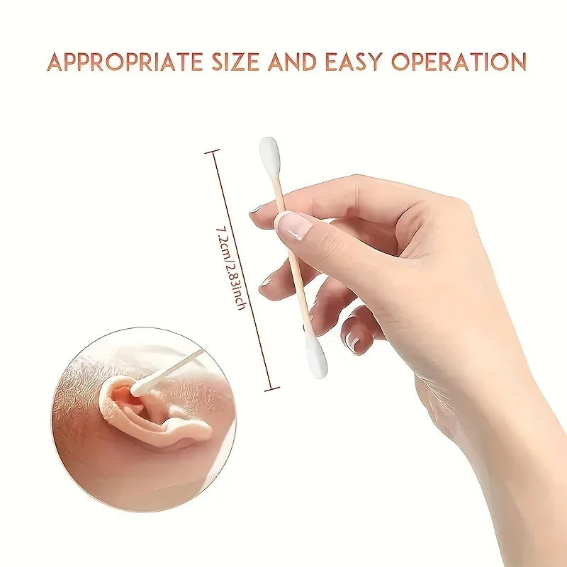 100/300/500/800pcs,20/40set Double Head Wood Cotton Swab Ears Cleaning , Makeup Tools Lipstik Cotton Buds Bastoncillos Oidos