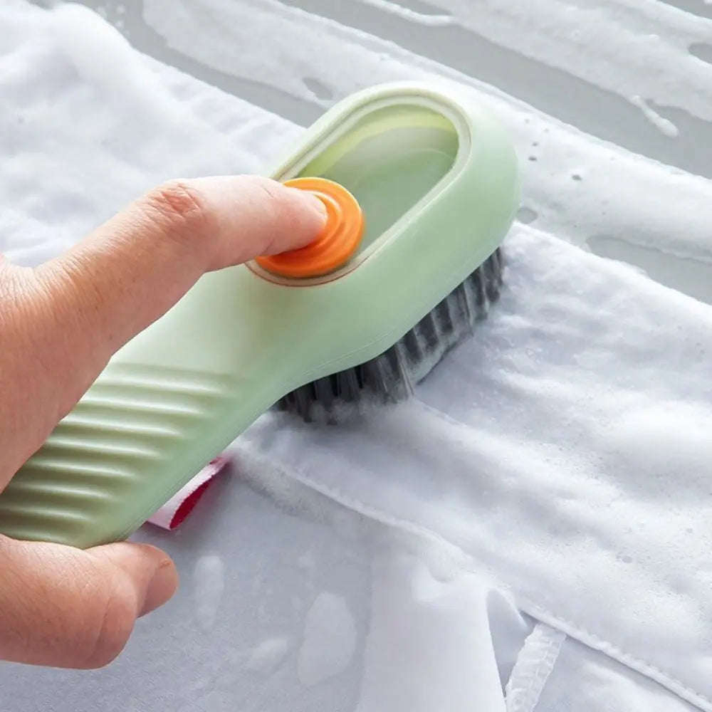Household Cleaner Tools Liquid Shoe Brush Shoe Clothing Board Brush Soap Dispenser Cleaning Brush Plastic Clothes Brush