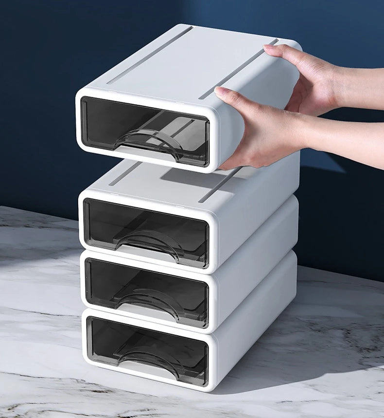 Desktop Storage Box Drawer Stationery Finishing Organizer Box Desk A4 File Cabinet Racks Cosmetics Dormitory Desktop Organizer