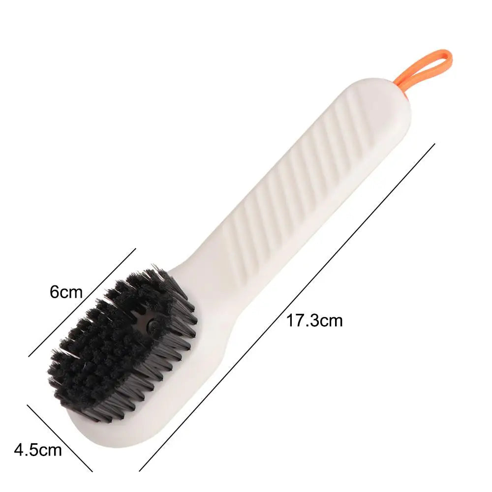 Household Cleaner Tools Liquid Shoe Brush Shoe Clothing Board Brush Soap Dispenser Cleaning Brush Plastic Clothes Brush
