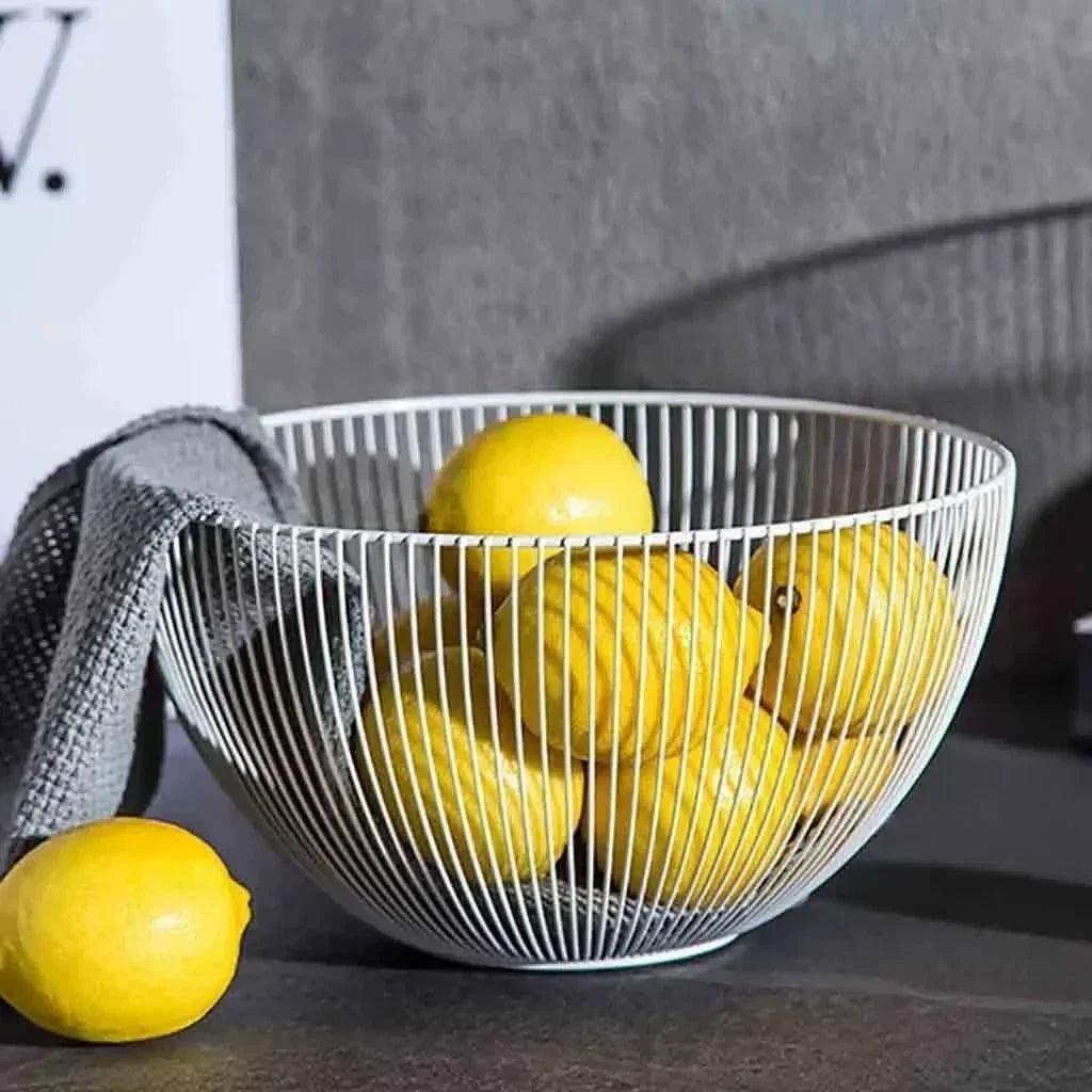 Household Tools Storage Basket Black Table Decor Metal Candy Dish Kitchen Fruit Bowl Food Baskets Iron Vegetable Home Holder