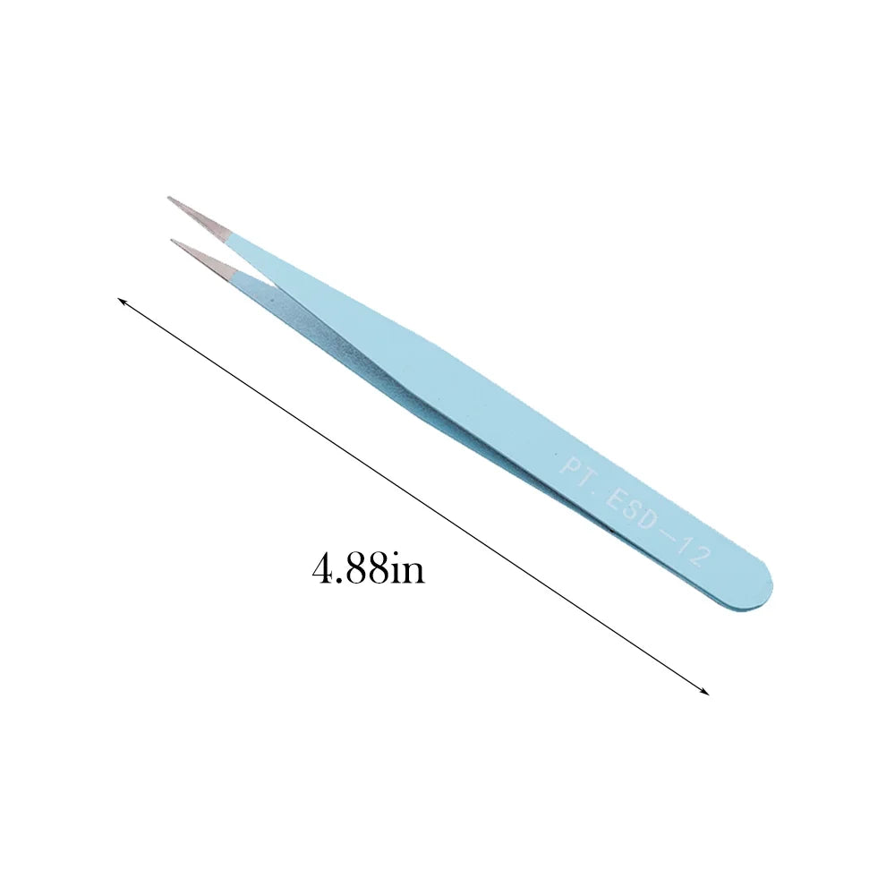 1Pc Stainless Steel Eyelash Extension Tweezers Curved Straight Lashes Tweezer Non-magnetic Eyelashes Nail Makeup Tools Wholesale