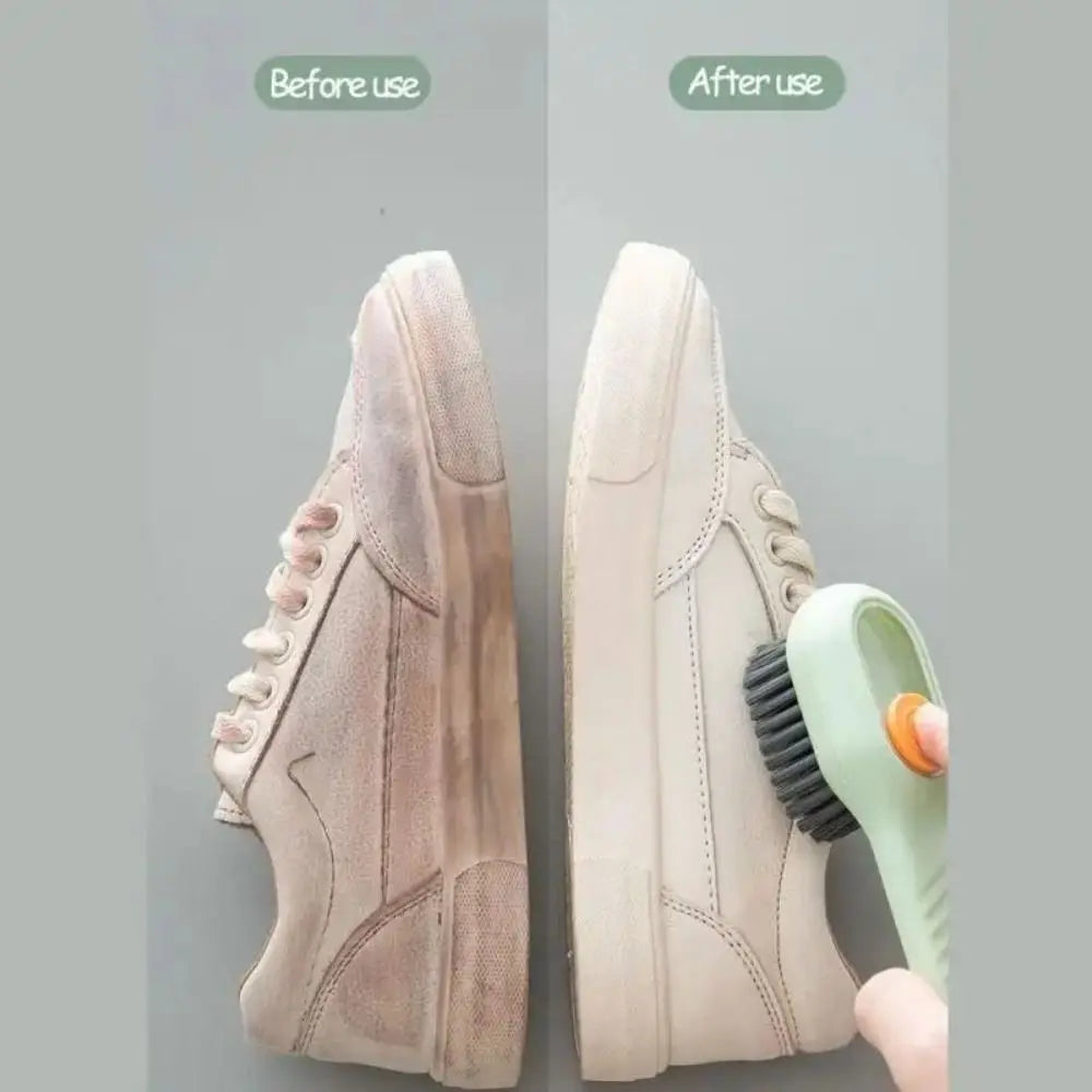 Household Cleaner Tools Liquid Shoe Brush Shoe Clothing Board Brush Soap Dispenser Cleaning Brush Plastic Clothes Brush