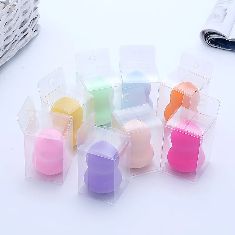 4Pcs Makeup Sponge Powder Puff Dry and Wet Combined Beauty Foundation Tools Cosmetic Ball Powder Puff Bevel Cut Make Up Sponge