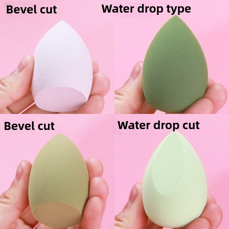 4Pcs Makeup Sponge Powder Puff Dry and Wet Combined Beauty Foundation Tools Cosmetic Ball Powder Puff Bevel Cut Make Up Sponge