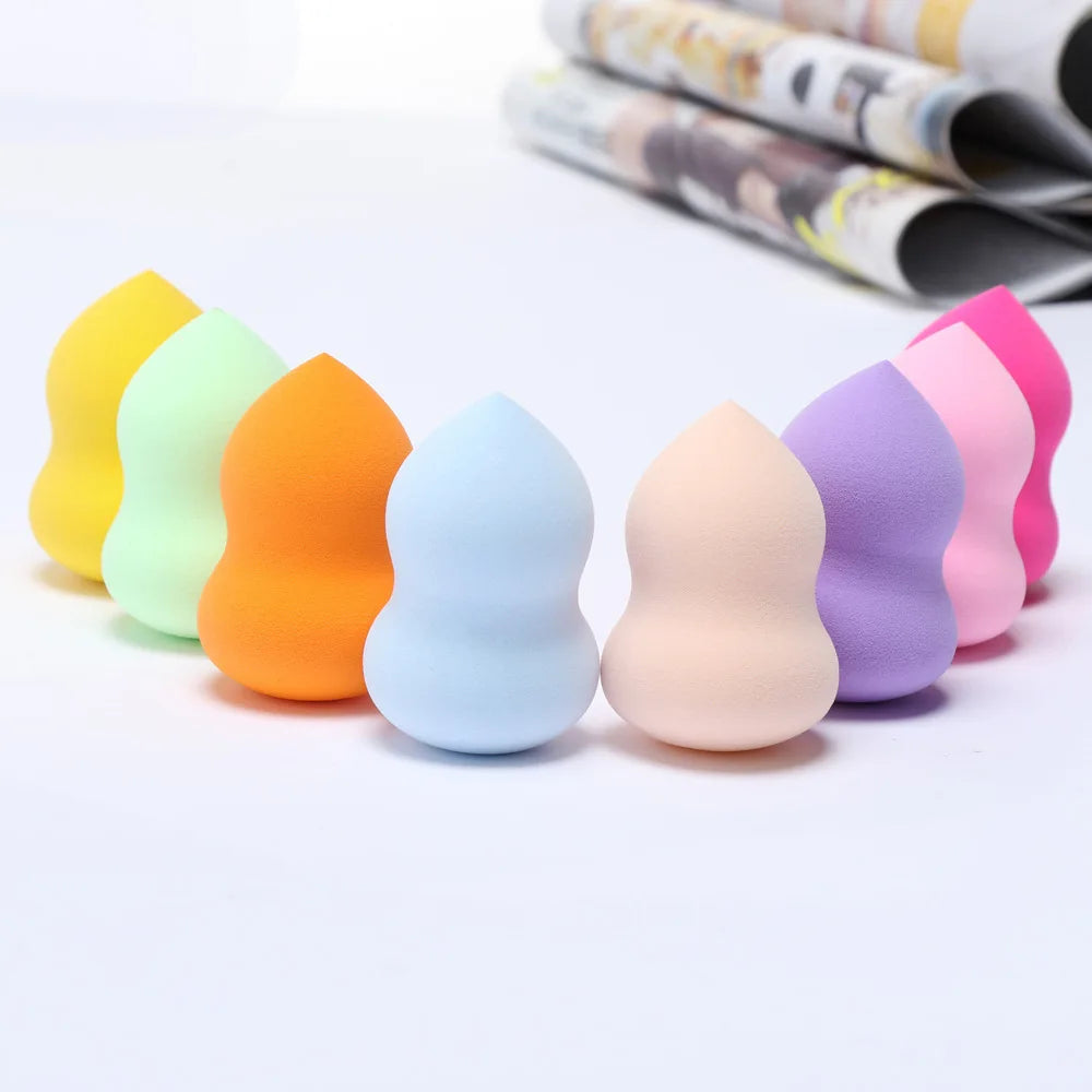 4Pcs Makeup Sponge Powder Puff Dry and Wet Combined Beauty Foundation Tools Cosmetic Ball Powder Puff Bevel Cut Make Up Sponge