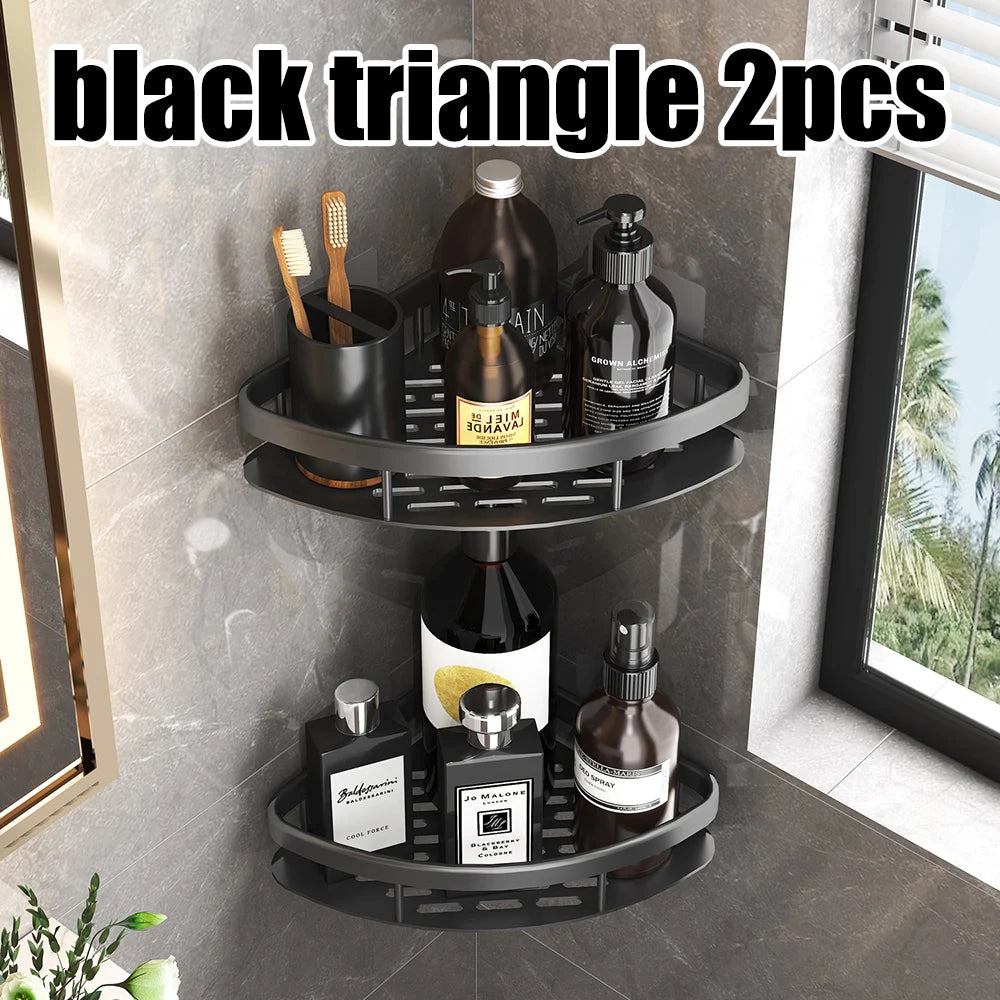 Bathroom Shelf Bathroom Towel Rack Shelves Wall Shower Shampoo Rack No Drill Shelf Bathroom Tripod Storage Rack