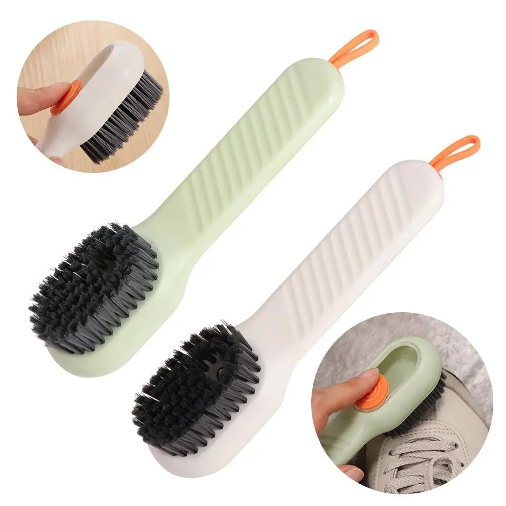 Household Cleaner Tools Liquid Shoe Brush Shoe Clothing Board Brush Soap Dispenser Cleaning Brush Plastic Clothes Brush