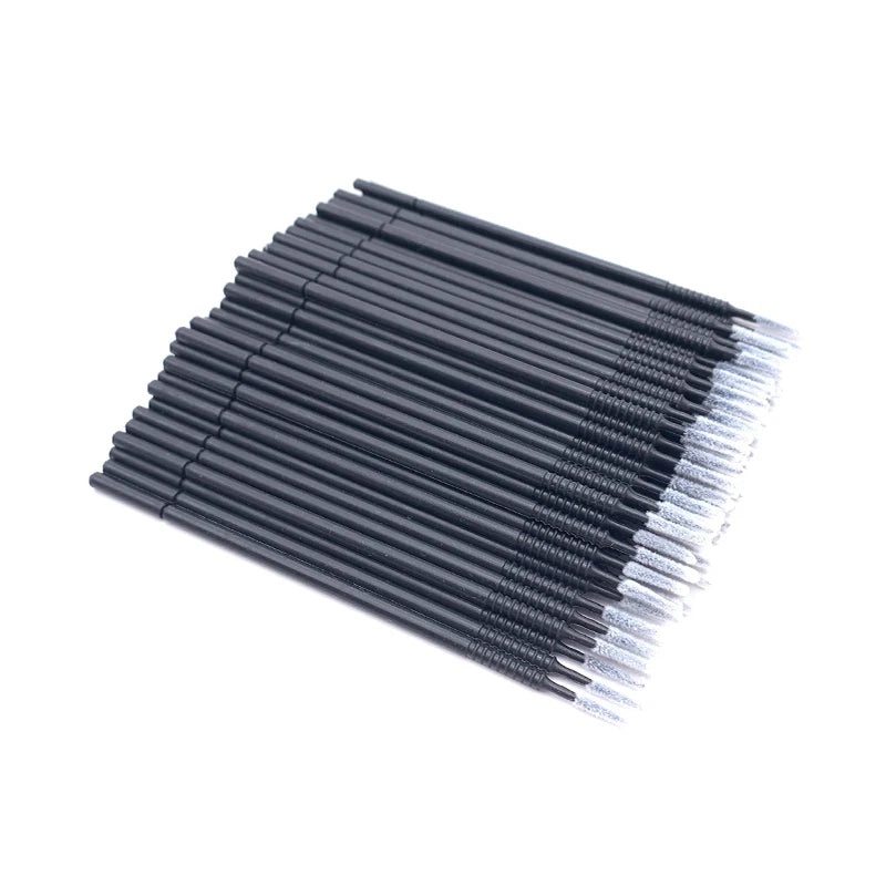 100PCS/Pack Long Head Bendable Micro Brushes Disposable Microbrush Applicator Eyelash Mascara Glue Cleaning Brush Makeup Tools
