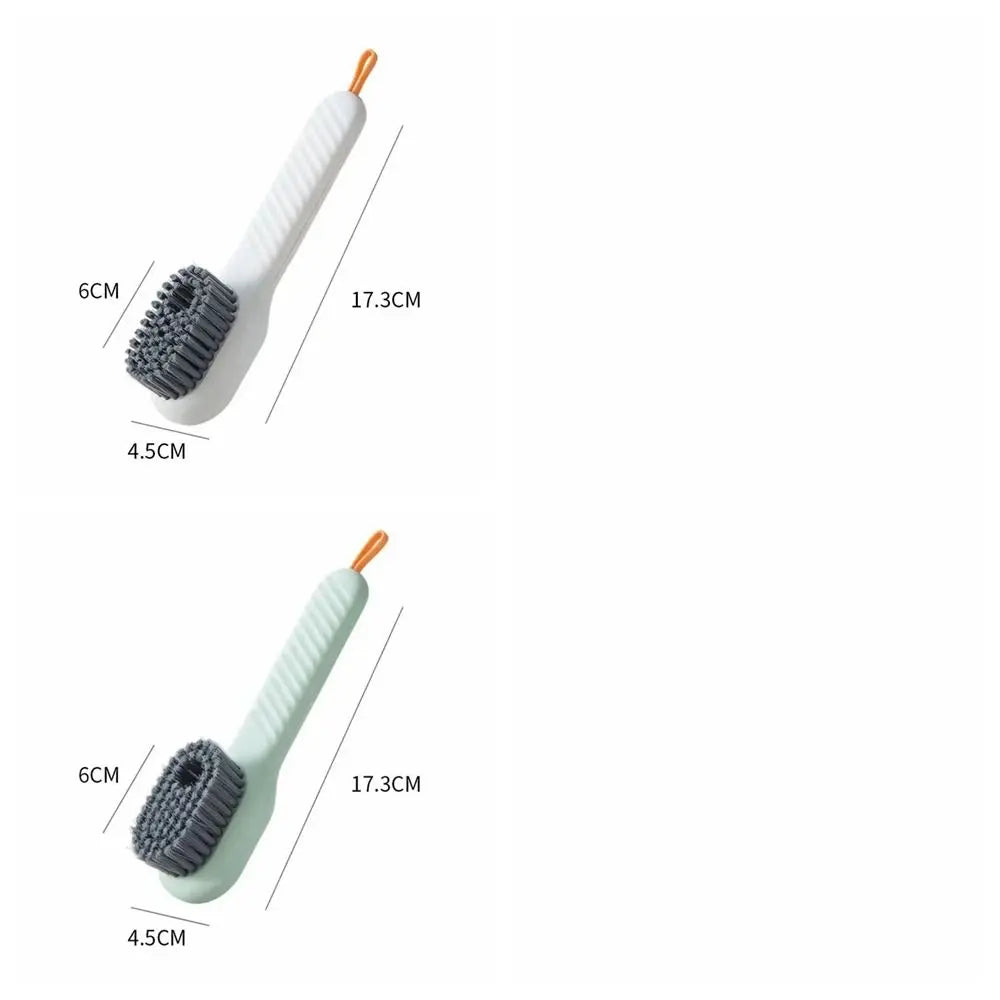 Household Cleaner Tools Liquid Shoe Brush Shoe Clothing Board Brush Soap Dispenser Cleaning Brush Plastic Clothes Brush