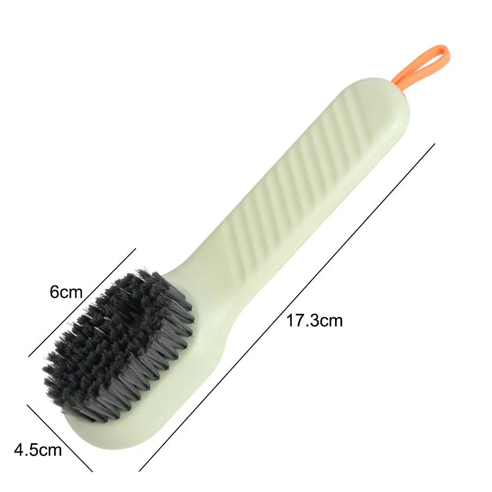 Household Cleaner Tools Liquid Shoe Brush Shoe Clothing Board Brush Soap Dispenser Cleaning Brush Plastic Clothes Brush
