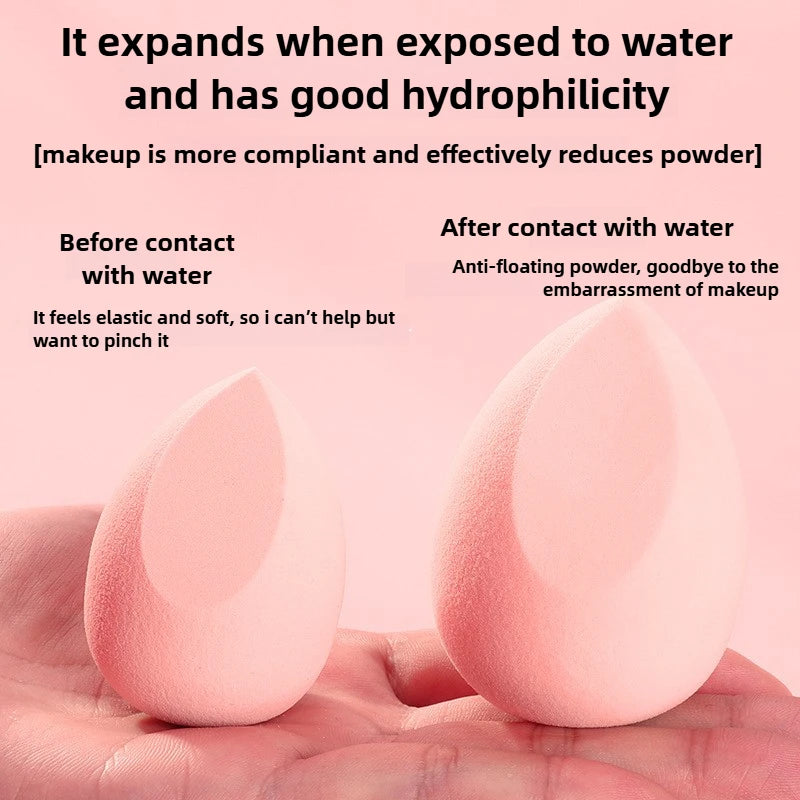 4Pcs Makeup Sponge Powder Puff Dry and Wet Combined Beauty Foundation Tools Cosmetic Ball Powder Puff Bevel Cut Make Up Sponge