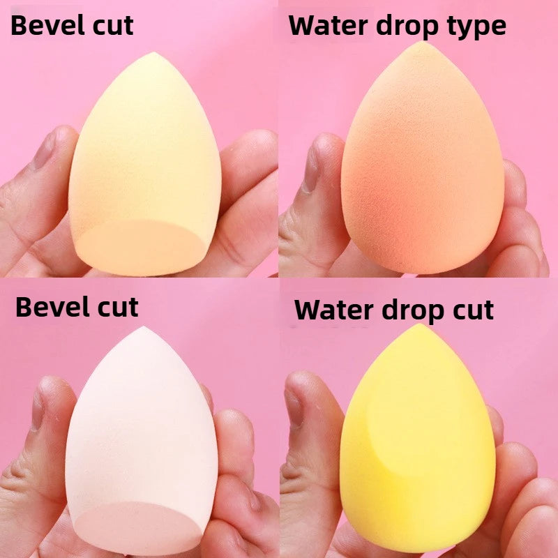 4Pcs Makeup Sponge Powder Puff Dry and Wet Combined Beauty Foundation Tools Cosmetic Ball Powder Puff Bevel Cut Make Up Sponge