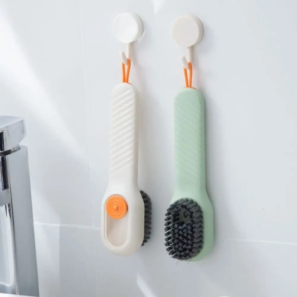 Household Cleaner Tools Liquid Shoe Brush Shoe Clothing Board Brush Soap Dispenser Cleaning Brush Plastic Clothes Brush