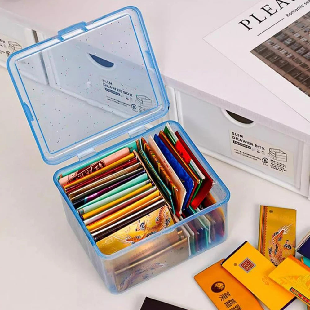 Household Storage Supplies Cotton Swab Storage Box Portable Travel Toothpick Band-aid Box Small Object Transparent Storage Box