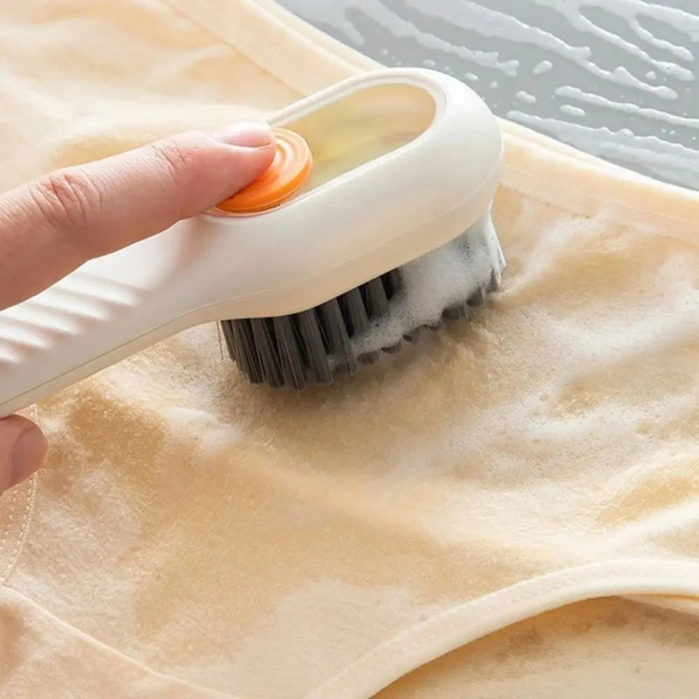 Household Cleaner Tools Liquid Shoe Brush Shoe Clothing Board Brush Soap Dispenser Cleaning Brush Plastic Clothes Brush