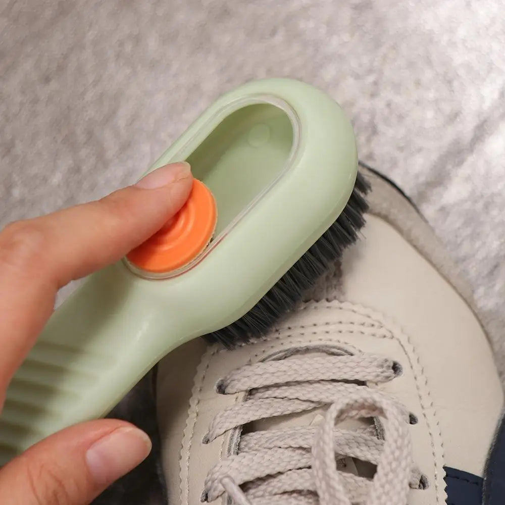 Household Cleaner Tools Liquid Shoe Brush Shoe Clothing Board Brush Soap Dispenser Cleaning Brush Plastic Clothes Brush