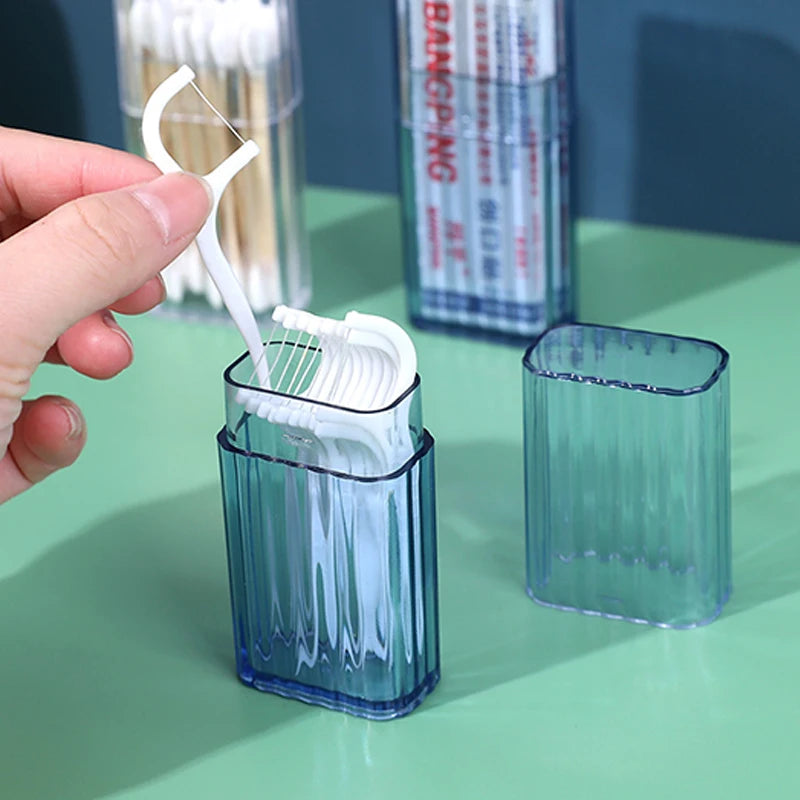 Household Storage Supplies Cotton Swab Storage Box Portable Travel Toothpick Band-aid Box Small Object Transparent Storage Box