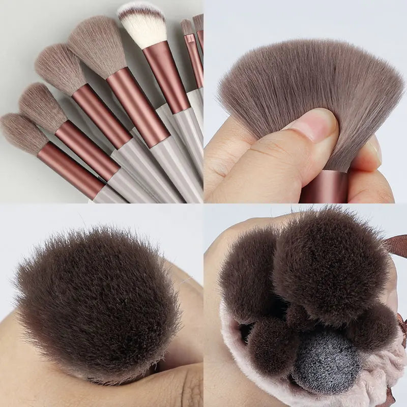 13Pcs-14Pcs Makeup Brushes Soft Fluffy Makeup Tools Cosmetic Powder Eye Shadow Foundation Blush Blending Beauty Make Up Brush