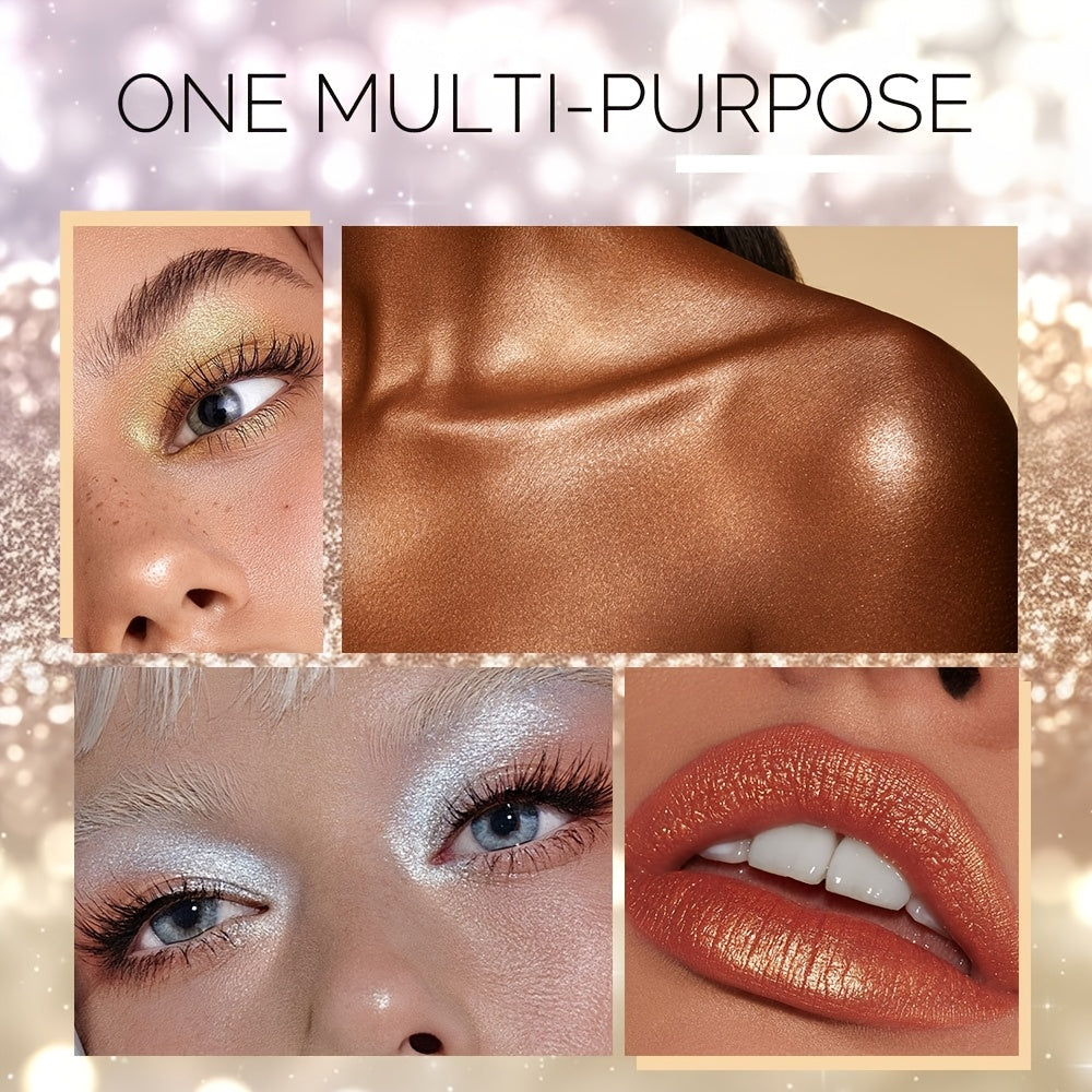 2pcs Glitter Body Highlighter Powder Spray Set with a Refill Bottle