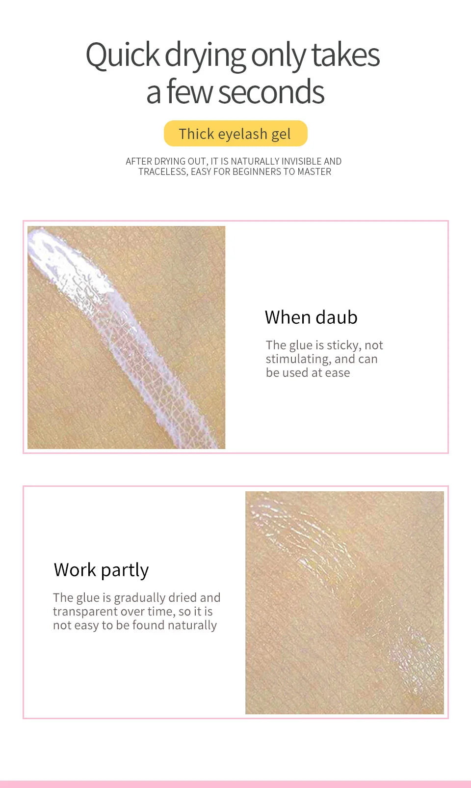 Eyelash Glue Wholesale 4/10/30 pcs Private Label White & Black Lash Glue Makeup Tools