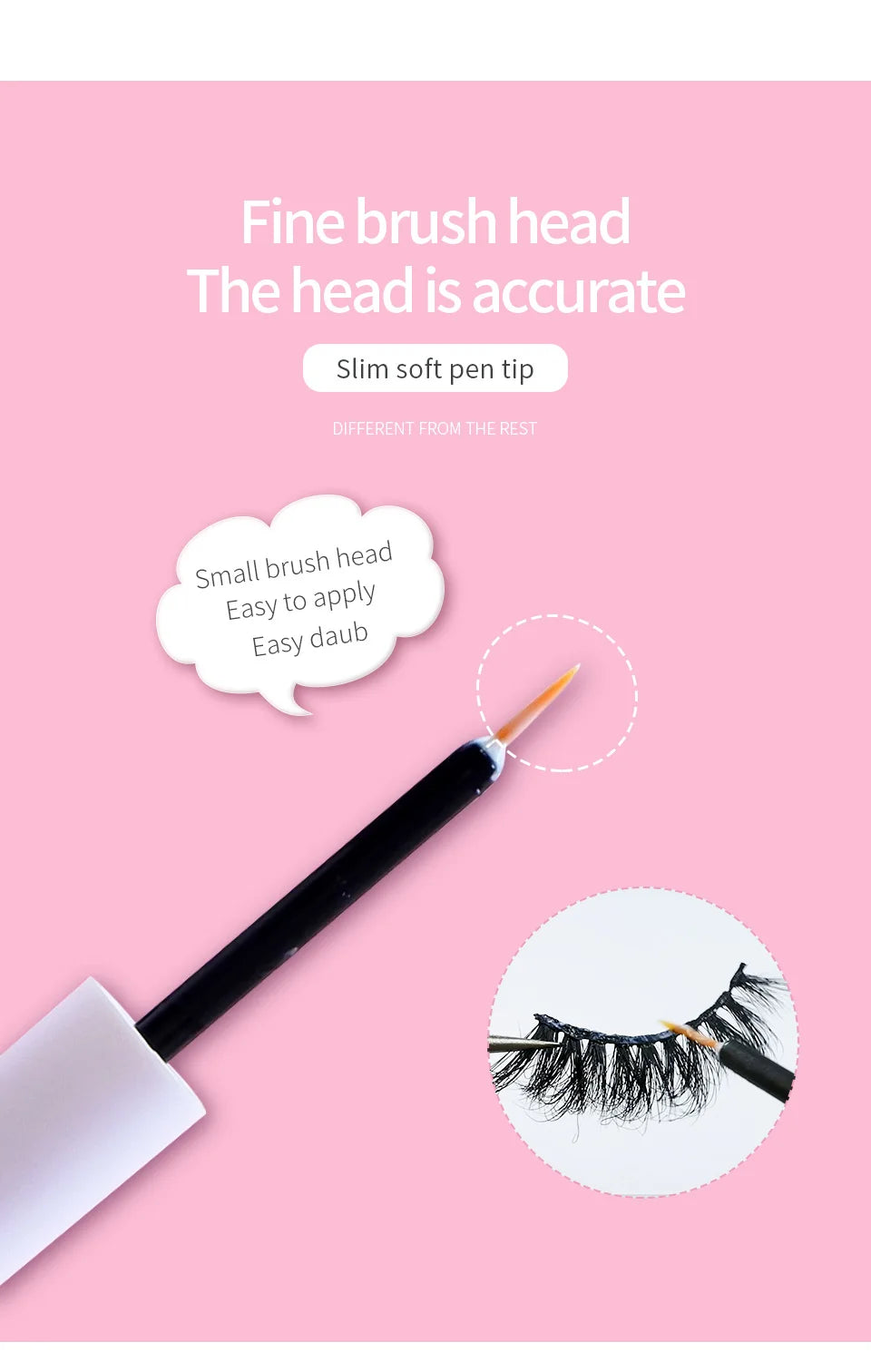 Eyelash Glue Wholesale 4/10/30 pcs Private Label White & Black Lash Glue Makeup Tools