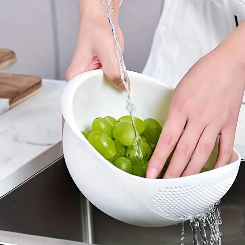 Rice Drain Basket Rice Filter Fruit and Vegetable Drain Multi-Purpose Tool