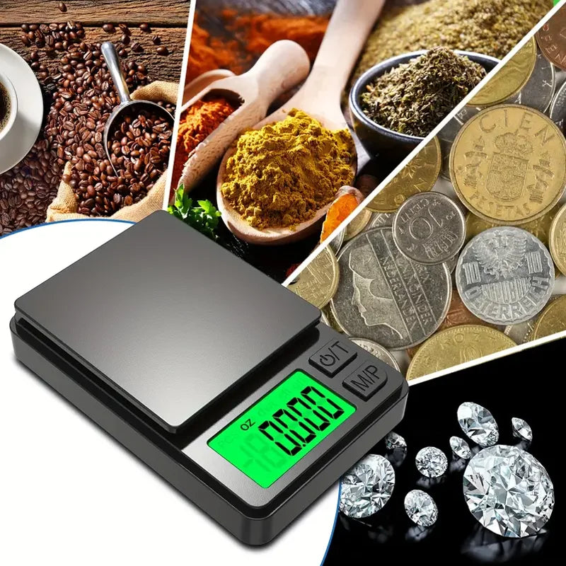 Precision Pocket Scale 1000g X 0.1g - Digital Gram, Food, , Ounces/Grains Scale